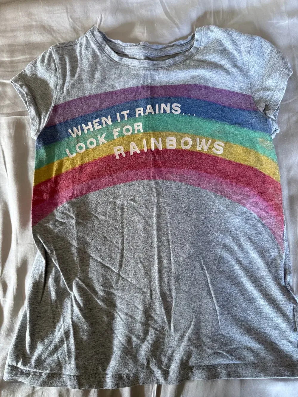 Gap grey rainbow shirt size large